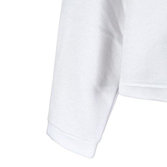 Adidas Sweater Womens White Crop Top Pullover Fleece Sweatshirt Sz.2XL - Picture 11 of 16